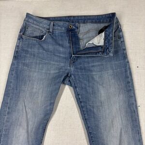 G-Star Raw 3301 Deconstructed Slim Straight Jeans 34x34‎ Blue Light Wash